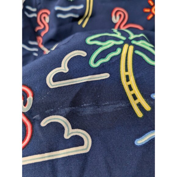 Chubbies Swim Trunks XL Neon Lights Flamingos Shorts 5.5 Tropical Beach Liner - Picture 6 of 14